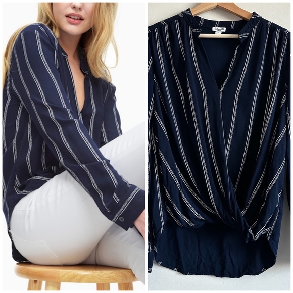 Splendid Rope Print Surplice Top